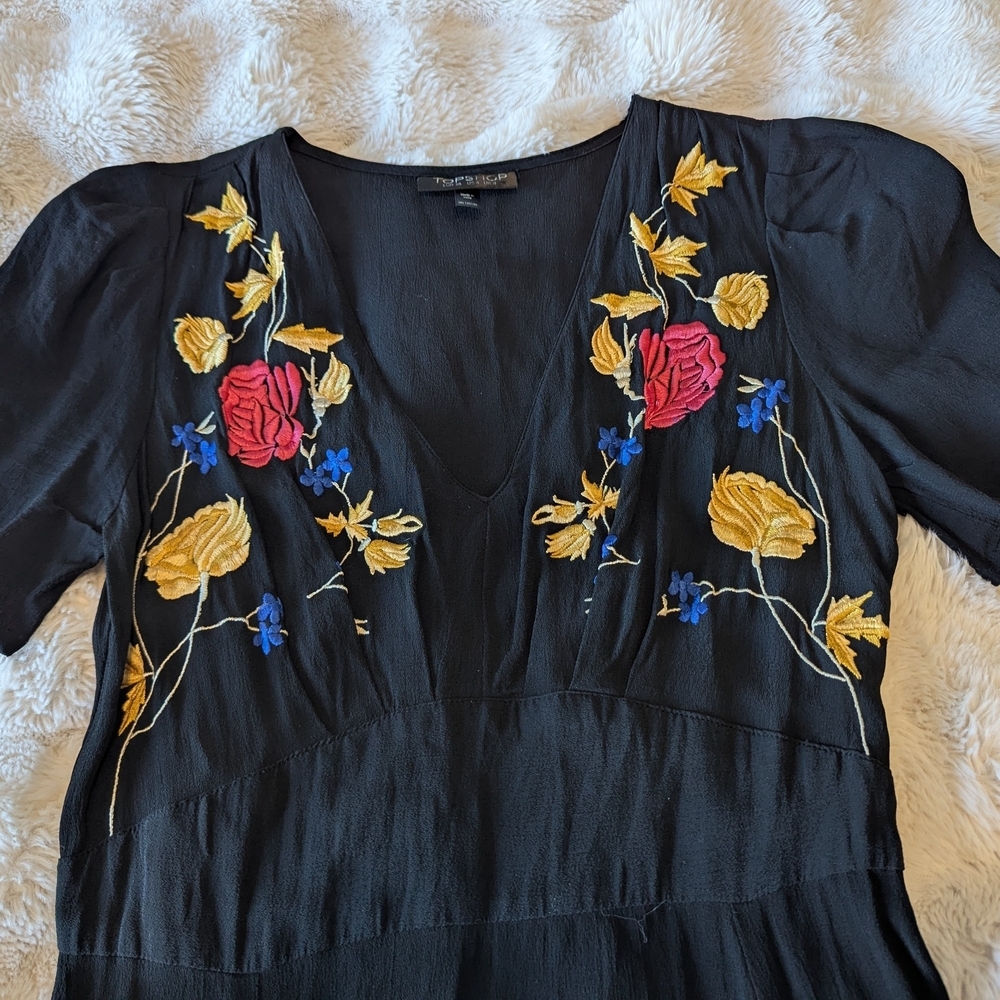 2/$20 Topshop Black A-Line Dress - Picture 3 of 5